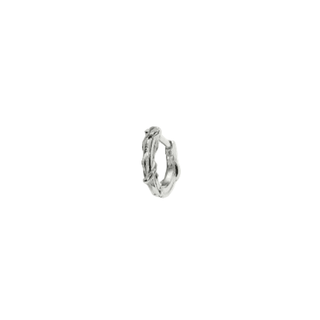 Karen Karch Textured Silver Vine hoop earring 1..2 pair on a white background