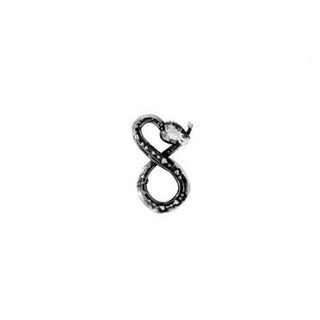 TAKE NO SH*T SNAKE STUDS, SILVER