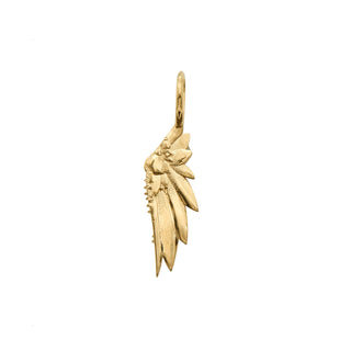 Karen Karch by Deme Wolfe 10k yellow gold Victory wing charm back side