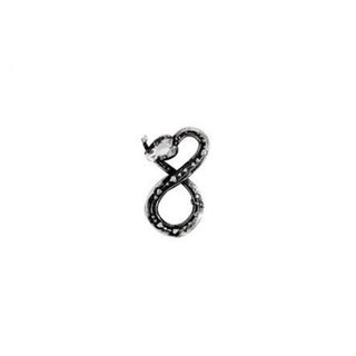 Karen Karch by Deme Wolfe Sterling Silver Infinity Shape 1/2 pair B Snake Studs