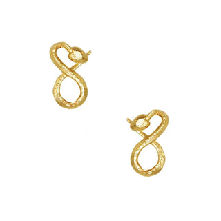 Karen Karch by Deme Wolfe Snake Stud Earrings in 10k yellow gold