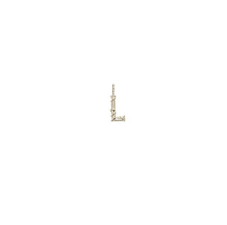 ENTWINED MINI LETTER, WHITE GOLD