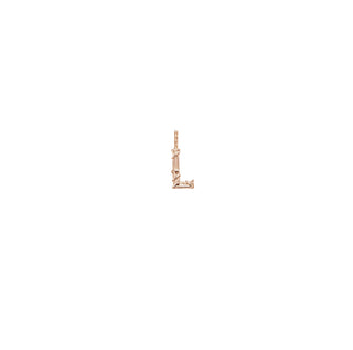 ENTWINED MINI LETTER CHARM, ROSE GOLD