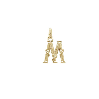 ENTWINED LETTER CHARM, YELLOW GOLD