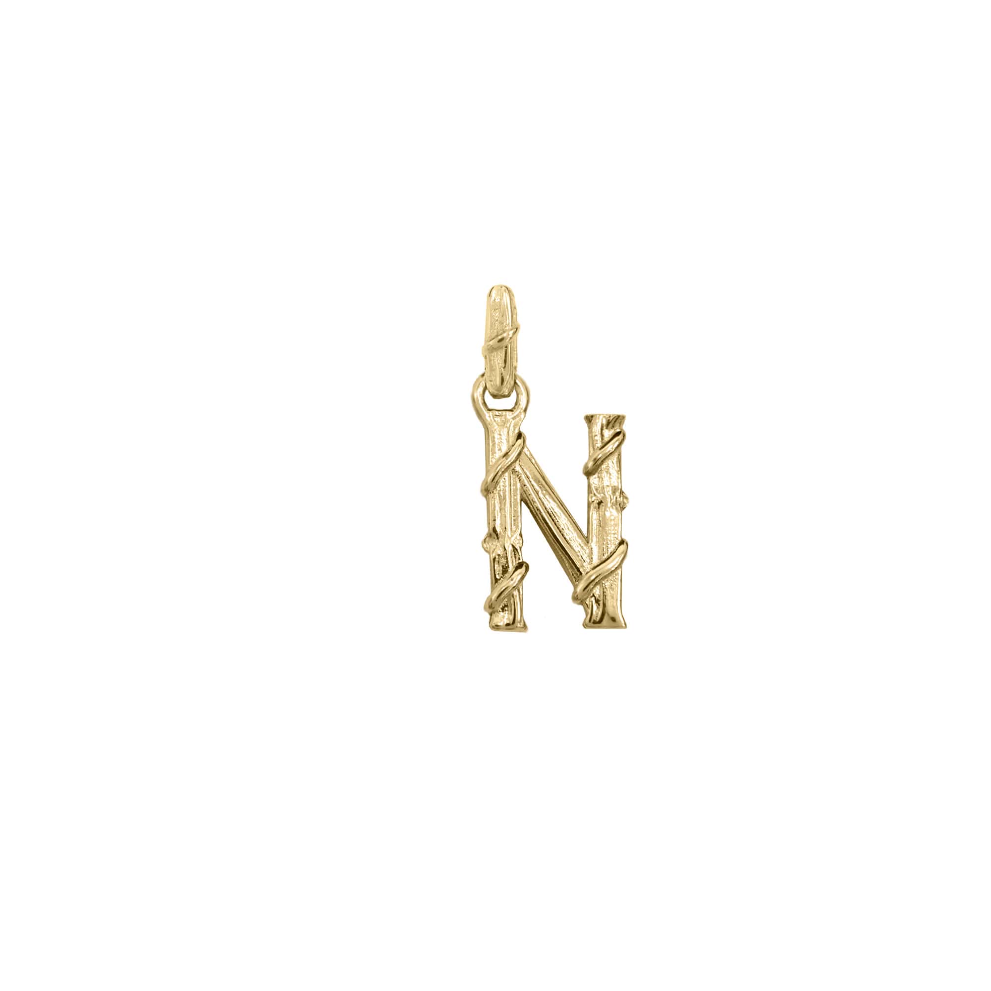 Entwined Letter Charm, Yellow Gold 10K Yellow Gold / N