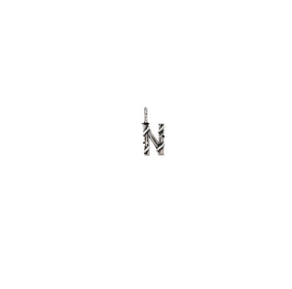 ENTWINED MINI LETTER CHARM, SILVER