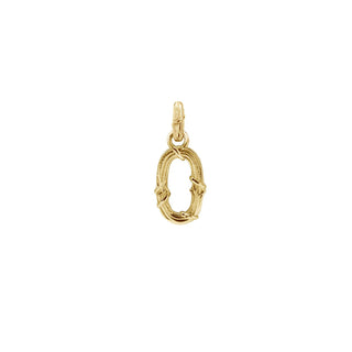 ENTWINED LETTER CHARM, YELLOW GOLD