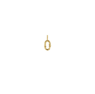 ENTWINED MINI LETTER CHARM, YELLOW GOLD