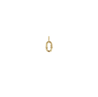 ENTWINED MINI LETTER CHARM, YELLOW GOLD