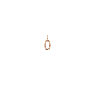 ENTWINED MINI LETTER CHARM, ROSE GOLD