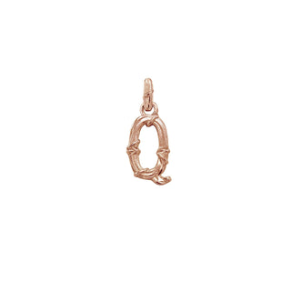 ENTWINED LETTER CHARM, ROSE GOLD