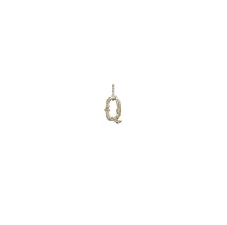 ENTWINED MINI LETTER, WHITE GOLD
