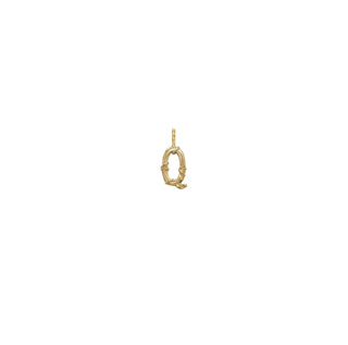ENTWINED MINI LETTER CHARM, YELLOW GOLD
