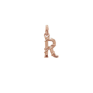 ENTWINED LETTER CHARM, ROSE GOLD