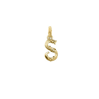 ENTWINED LETTER CHARM, YELLOW GOLD