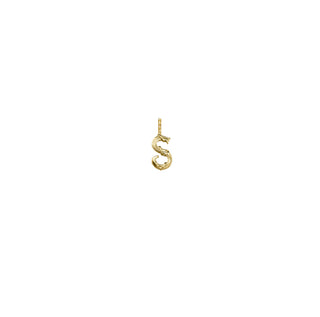 ENTWINED MINI LETTER CHARM, YELLOW GOLD