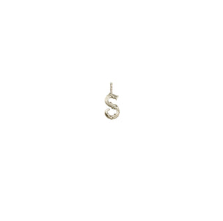 ENTWINED MINI LETTER, WHITE GOLD