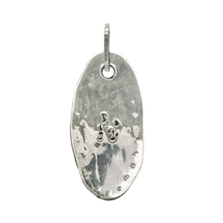 STUDDED OVAL TAG, SAPPHIRE