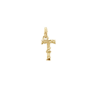 ENTWINED LETTER CHARM, YELLOW GOLD