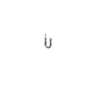 ENTWINED MINI LETTER CHARM, SILVER