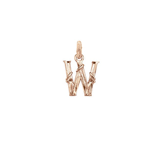 ENTWINED LETTER CHARM, ROSE GOLD