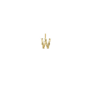 ENTWINED MINI LETTER CHARM, YELLOW GOLD