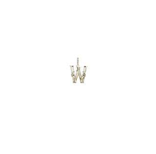 ENTWINED MINI LETTER, WHITE GOLD