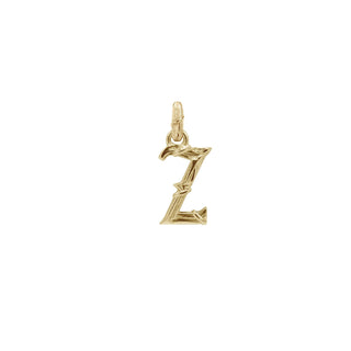 ENTWINED LETTER CHARM, YELLOW GOLD