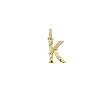 ENTWINED LETTER CHARM, YELLOW GOLD