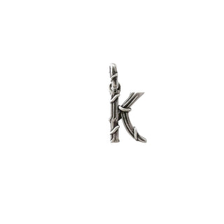 ENTWINED LETTER CHARM, SILVER