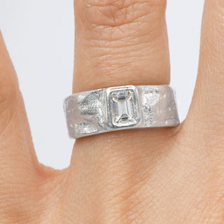 Custom diamond ring modeled by Karen Karch jewelry 