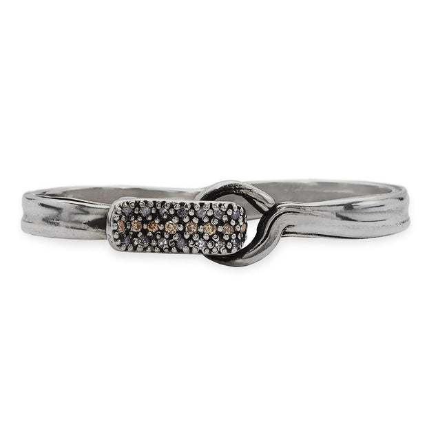 COOL CAT DOUBLE FINGER BELT, Ring - Made local in New York City by the best alternative jewelry store. Shop more Karen Karch & Karch Wolfe at www.karenkarch.com or visit us at 38 Gramercy Park N. 