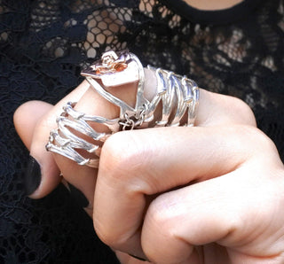 GABRIELLE KNUCKLE GLADIATOR VINE, Ring - Made local in New York City by the best alternative jewelry store. Shop more Karen Karch & Karch Wolfe at www.karenkarch.com 