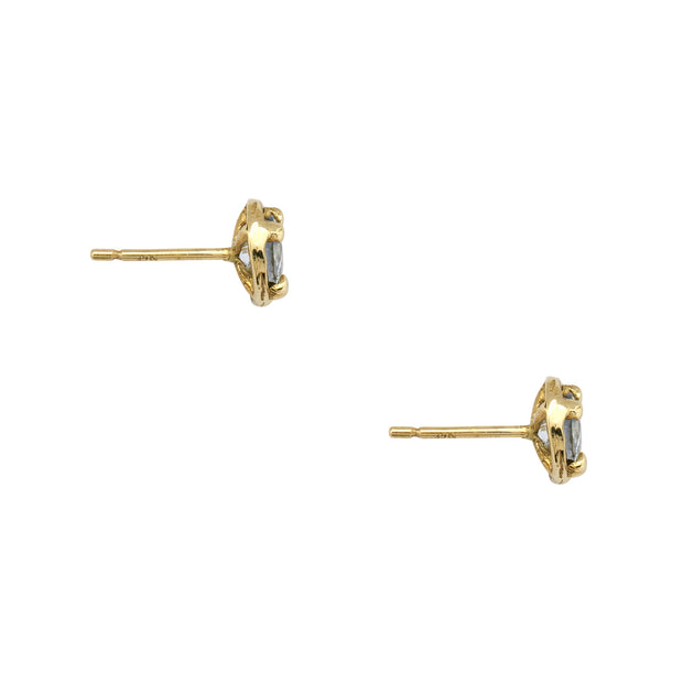 DESIRE STUDS, 5MM PALE BLUE SAPPHIRE