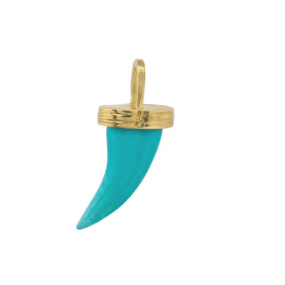 DOTTED LUCKY HORN, TURQUOISE GOLD