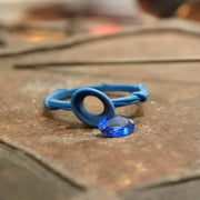 In process of blue sapphire custom ring design by Karen Karch