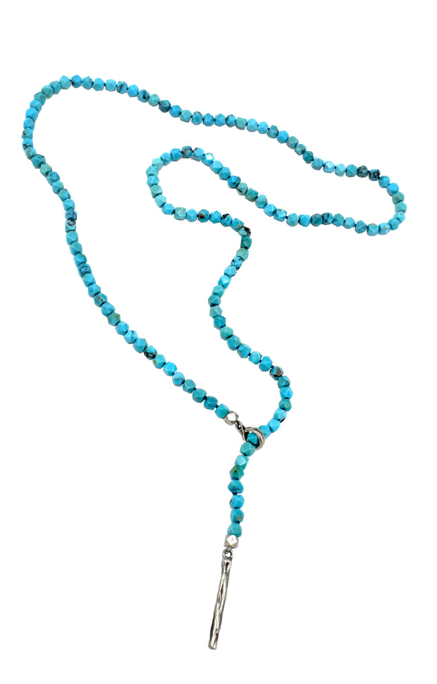 LITHE LARIAT, TURQUOISE ANGLED SQUARE