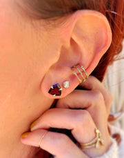 MYSTICAL STUDS, 4MM CULTURED DIAMOND