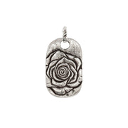 ROSE TATTOO TAG, SILVER