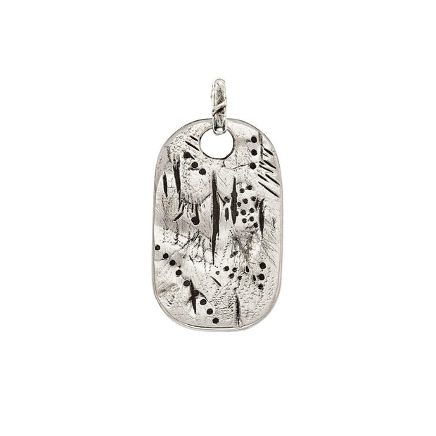 ROSE TATTOO TAG, SILVER