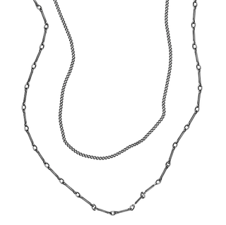 MYSTICAL ELONGATED BLING CHAIN, SILVER