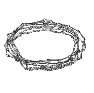 MYSTICAL ELONGATED BLING CHAIN, SILVER