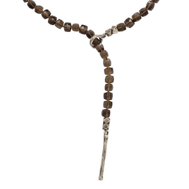 LITHE LARIAT, SMOKY QUARTZ CUBE
