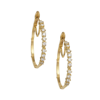 STUDDED VINE HOOPS