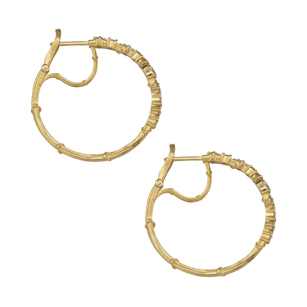 STUDDED VINE HOOPS, 1"