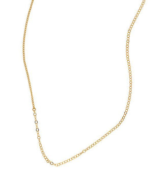 Karen Karch by Deme Wolfe Gold Filled Mystical Sparkle chain close up on white background.