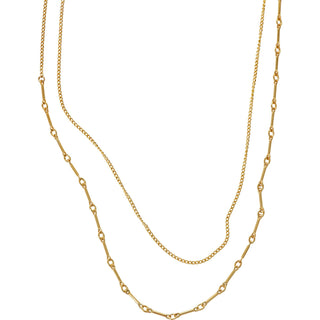 MYSTICAL ELONGATED BLING CHAIN, GOLD-FILLED