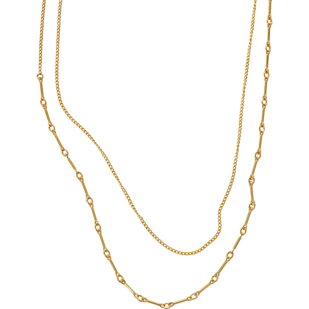 MYSTICAL ELONGATED BLING CHAIN, GOLD-FILLED