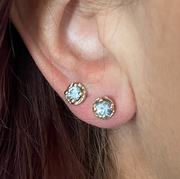 DESIRE STUDS, 5MM PALE BLUE SAPPHIRE