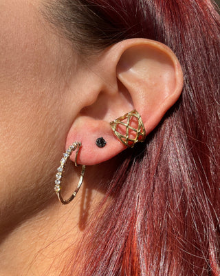 STUDDED VINE HOOPS